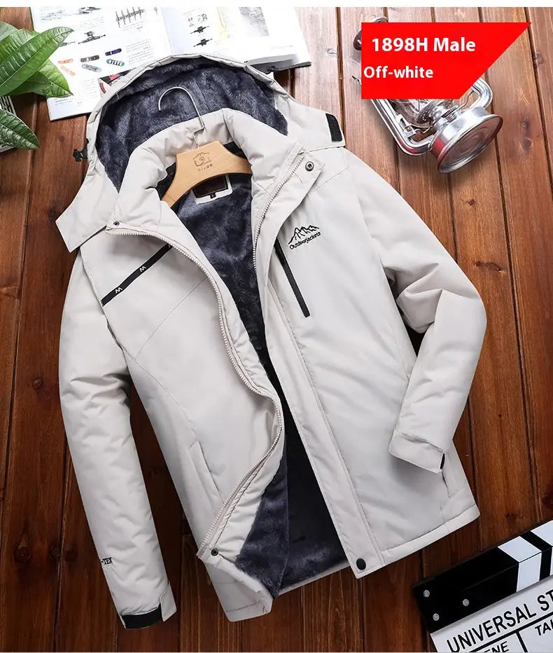 Men’s Plus Size Loose Riding Windproof Mountaineering Cotton-padded Jacket