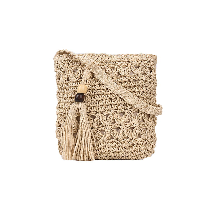 Women Fashion Straw Handmade Woven Summer Vacation Beach Small Crossbody Bags