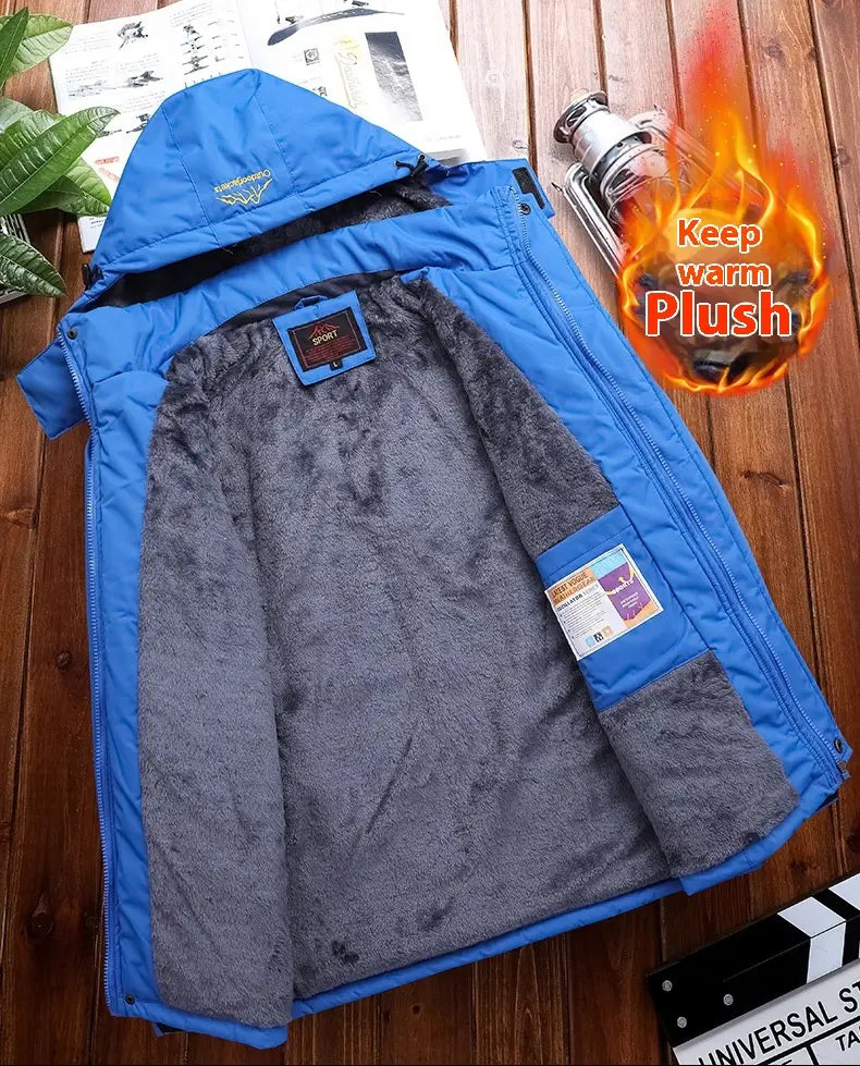 Men’s Plus Size Loose Riding Windproof Mountaineering Cotton-padded Jacket