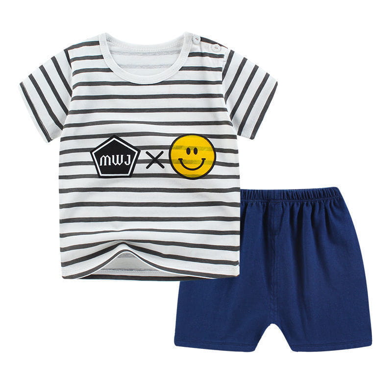 Summer Infant Newborn Baby Boy Clothes Children Clothing Set for Girls Kids T-Shirt Shorts 2PCS Outfits Cotton Casual