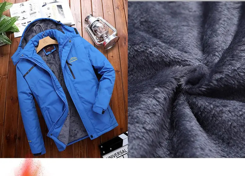 Men’s Plus Size Loose Riding Windproof Mountaineering Cotton-padded Jacket