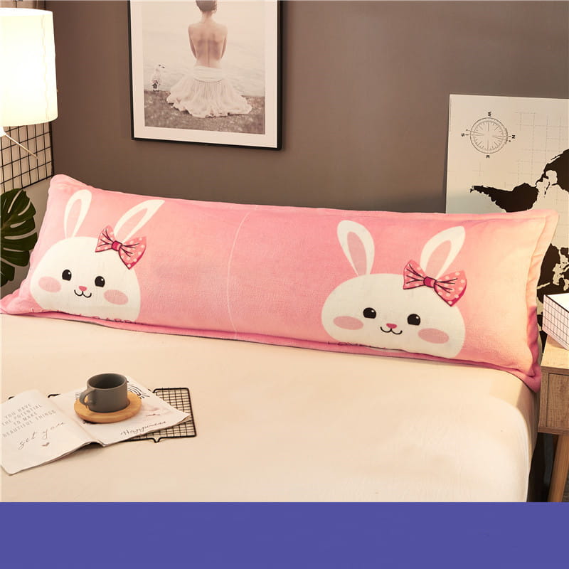 Lovers Pillow Coral Fleece Plus Large Long Winter Cartoon 1.5m Bed