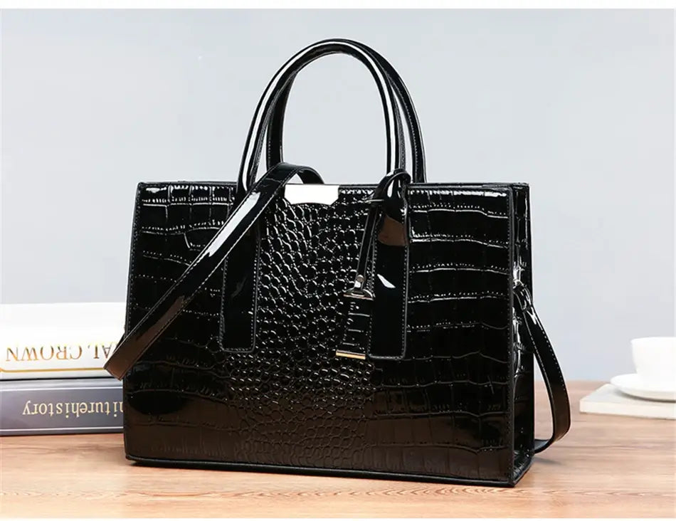 Ladies Handbags 2024 Summer Style Luxury Handbags Women Bags Designer Patent Leather Large Capacity Women Shoulder