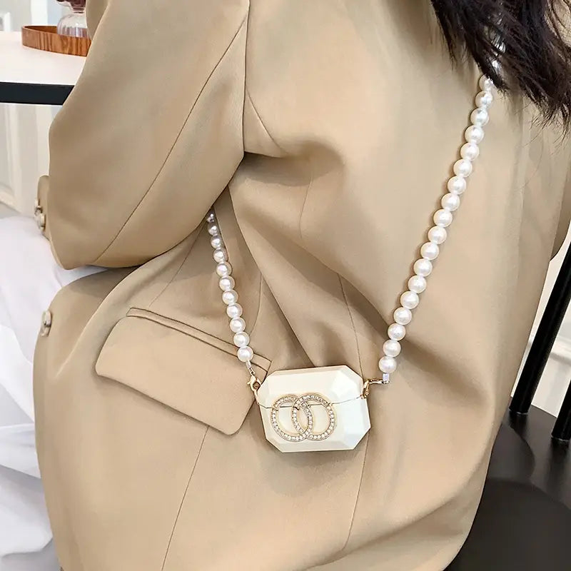 Summer Mini Bags for Women 2021 New Luxury Designer Crossbody Bags Pearl Chain Fashion Coin Purses Party Small Satchel