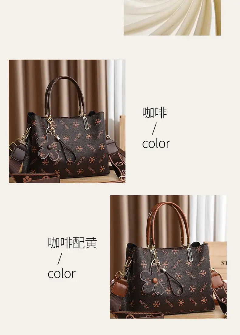 Luxury Designer Ladies Handbag High Quality Embroidery Shoulder Crossbody Bag Women Leather Messenger Bags Large