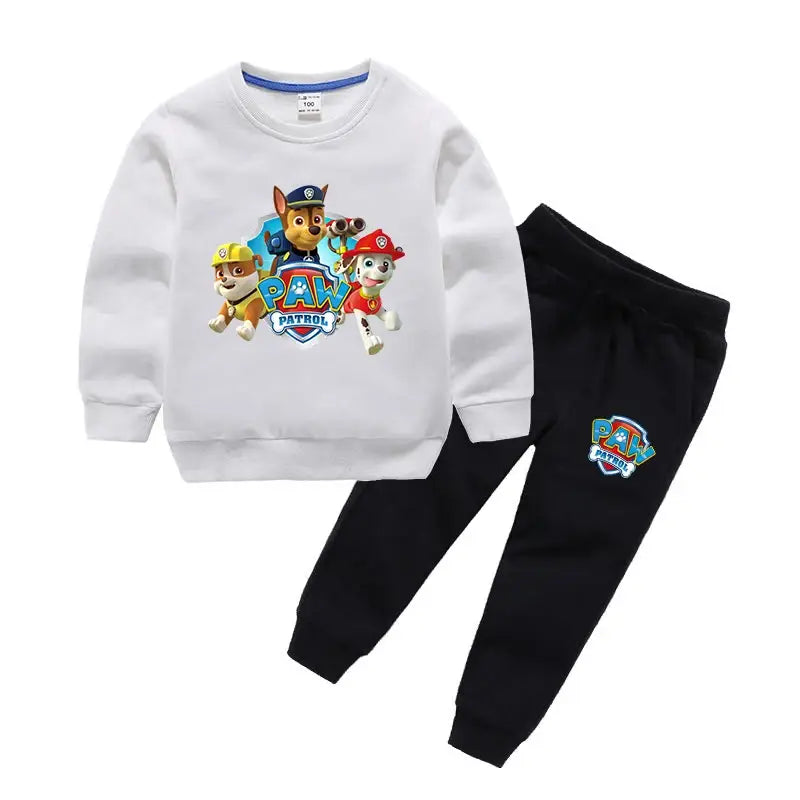 Paw Patrol Boy Set Anime Printed Sweatshirts and Pants Suits Kids Long sleeve Clothes 2024 Autumn/Spring Sets