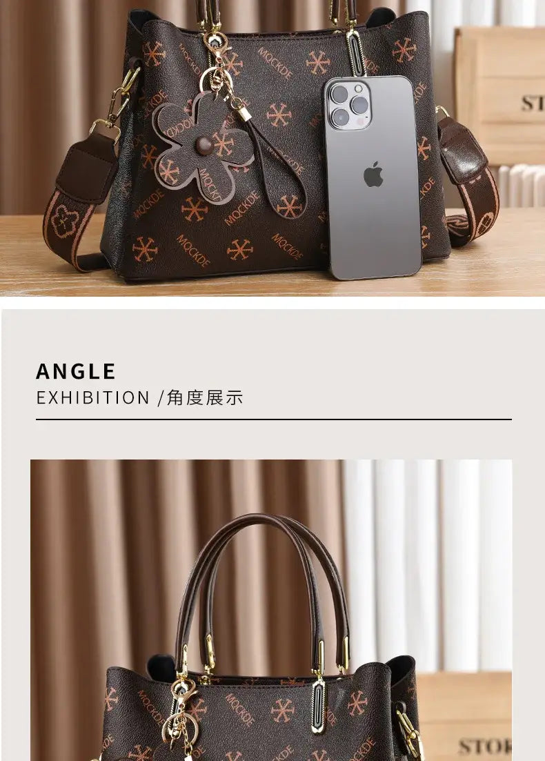 Luxury Designer Ladies Handbag High Quality Embroidery Shoulder Crossbody Bag Women Leather Messenger Bags Large