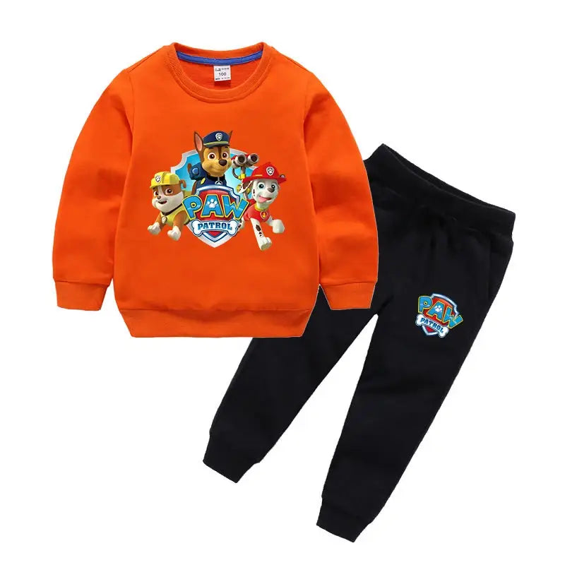 Paw Patrol Boy Set Anime Printed Sweatshirts and Pants Suits Kids Long sleeve Clothes 2024 Autumn/Spring Sets