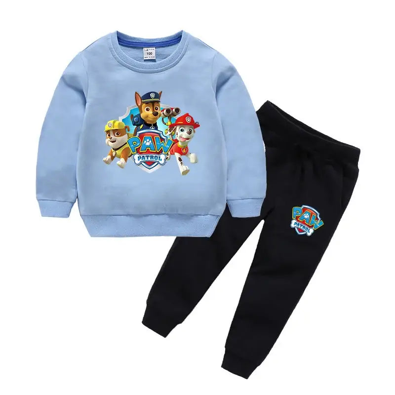 Paw Patrol Boy Set Anime Printed Sweatshirts and Pants Suits Kids Long sleeve Clothes 2024 Autumn/Spring Sets