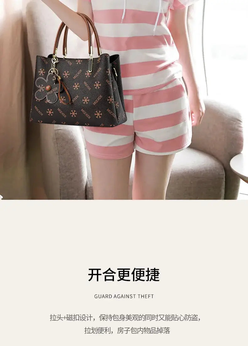 Luxury Designer Ladies Handbag High Quality Embroidery Shoulder Crossbody Bag Women Leather Messenger Bags Large