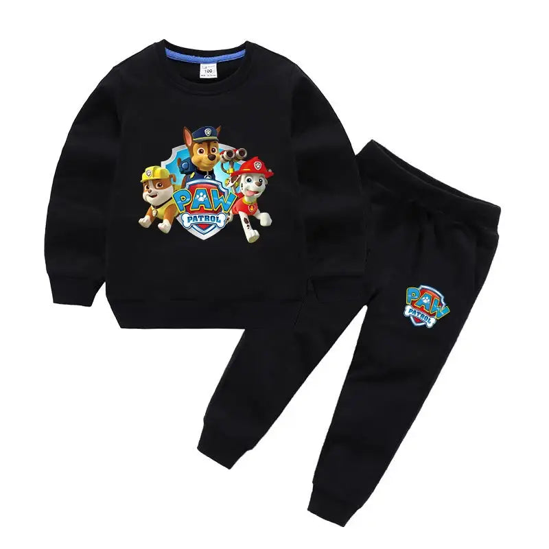 Paw Patrol Boy Set Anime Printed Sweatshirts and Pants Suits Kids Long sleeve Clothes 2024 Autumn/Spring Sets