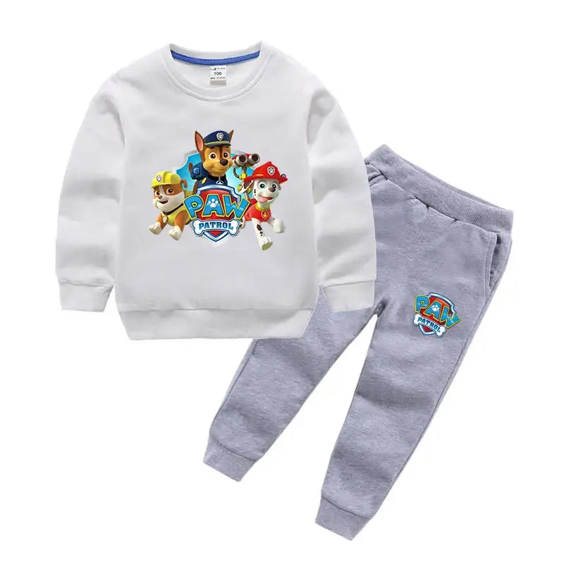 Paw Patrol Boy Set Anime Printed Sweatshirts and Pants Suits Kids Long sleeve Clothes 2024 Autumn/Spring Sets