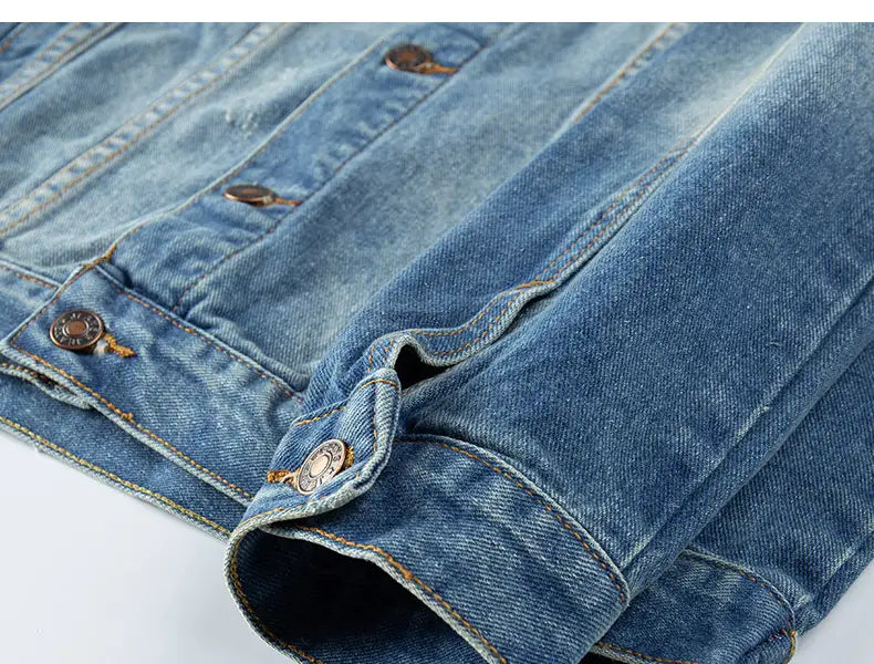 Plus Size Denim Coat Men’s Denim Clothes Jacket