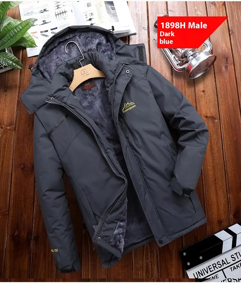 Men’s Plus Size Loose Riding Windproof Mountaineering Cotton-padded Jacket