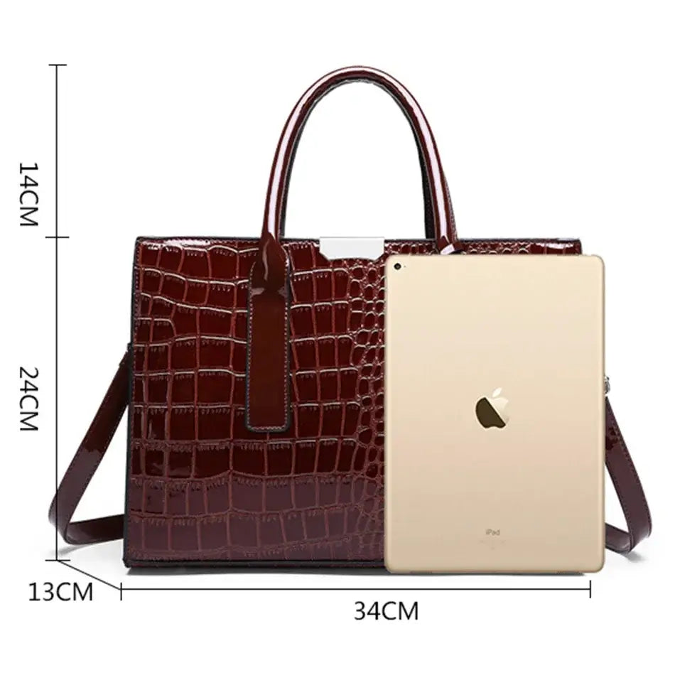 Ladies Handbags 2024 Summer Style Luxury Handbags Women Bags Designer Patent Leather Large Capacity Women Shoulder