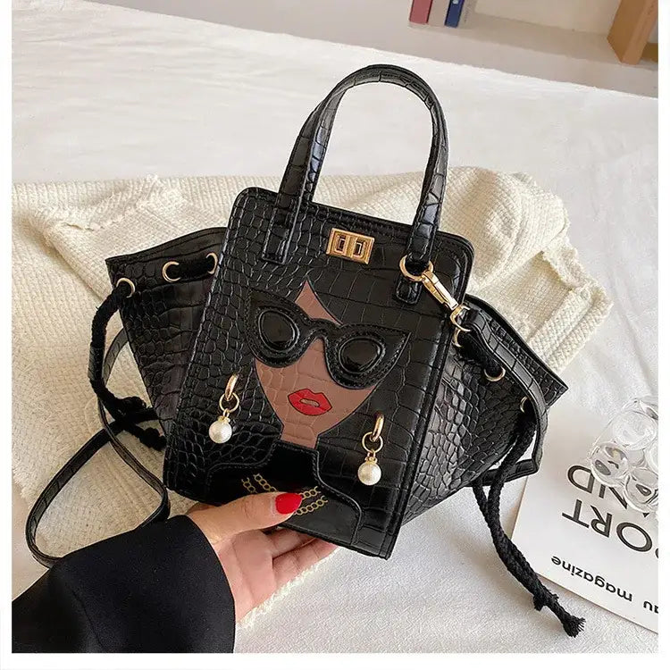 Leather Women’s Bags 2021 Hit New Fashion Beauty Printing Ladies Hand Bags Luxury Designer Party Shopper Female