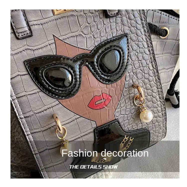 Leather Women’s Bags 2021 Hit New Fashion Beauty Printing Ladies Hand Bags Luxury Designer Party Shopper Female