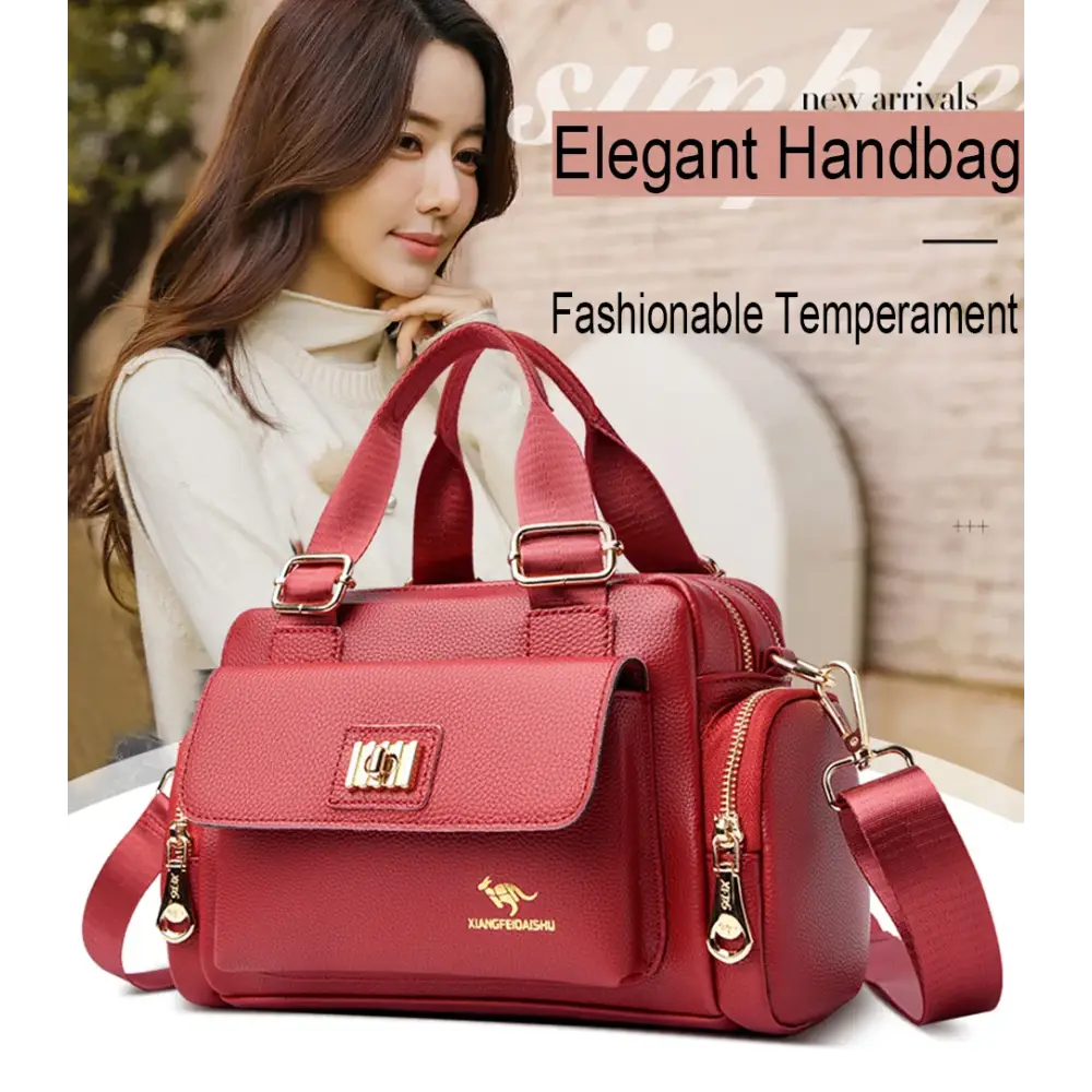 Luxury Brand Handbag High Quality Women’s Shoulder Bags Fashion Designer Large Capacity Soft Leather Locomotive Bag