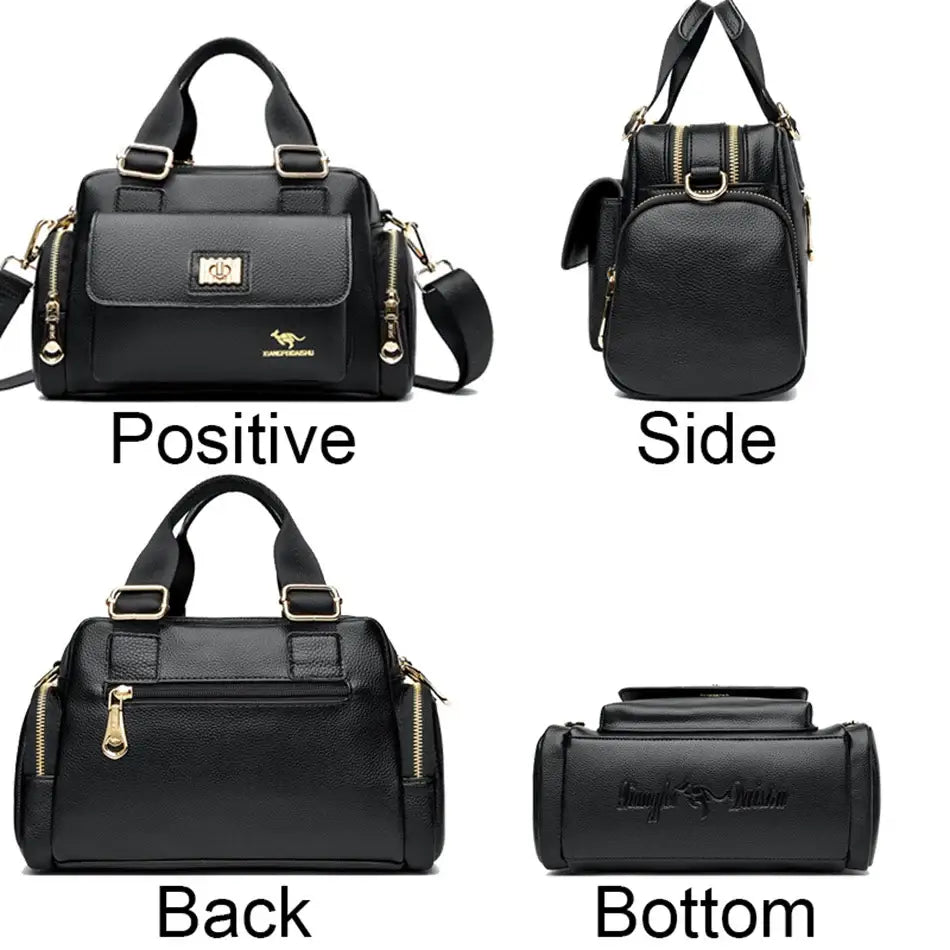 Luxury Brand Handbag High Quality Women’s Shoulder Bags Fashion Designer Large Capacity Soft Leather Locomotive Bag