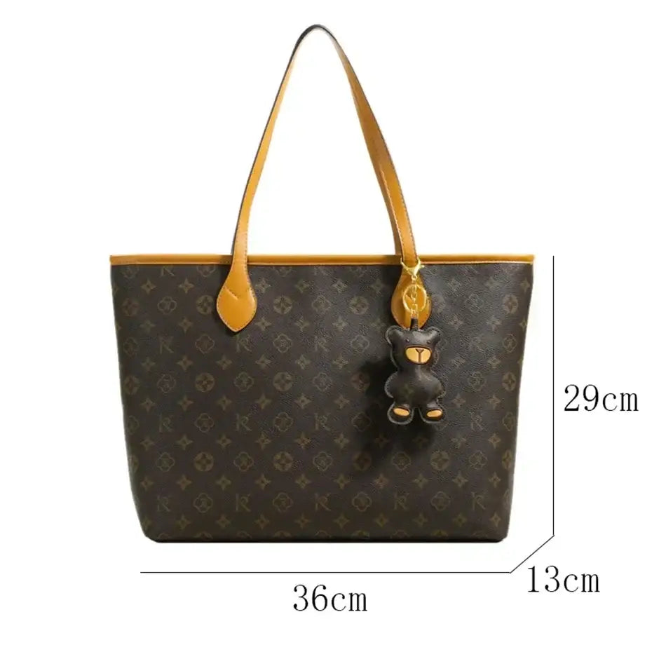 Luxury High Capacity Tote Bags for Women 2024 High Quality Soft Leather Shoulder Bag Designer Female Casual Shopping