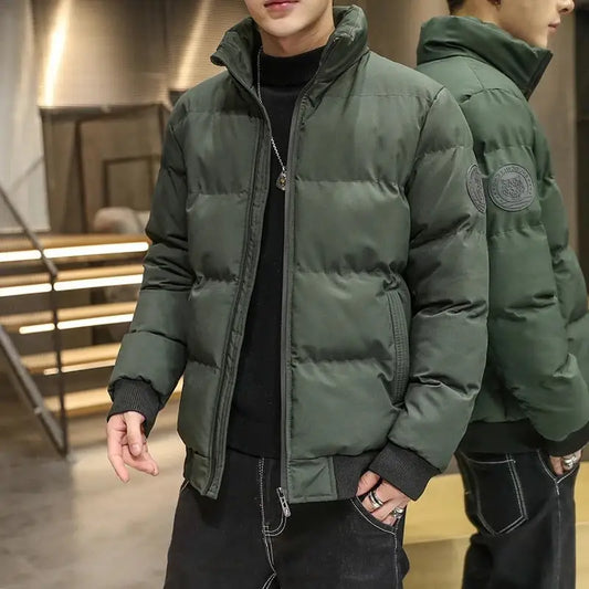 Men’s Coat Cotton Coat Korean Slim Fit Trendy Short - 8029 Model Army Green / 2XL - Men’s clothes