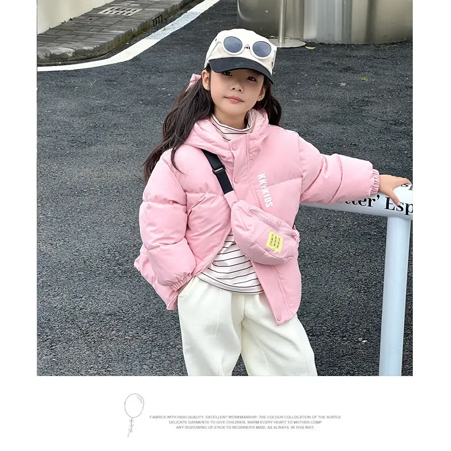 New Winter Boys Girls Jacket Thick Keep Warm Lining With Velvet Hooded Heavy Coat For Kids Children Outerwear Send Bag