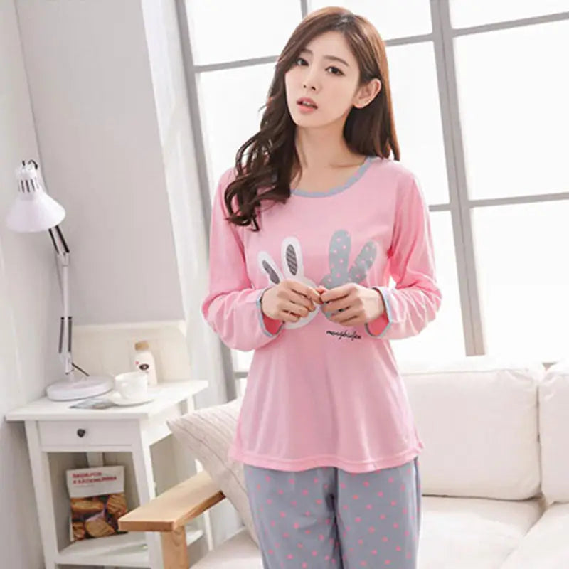 Pink Pajamas Pyjamas Womens Night Suit Sleepwear Pyjamas