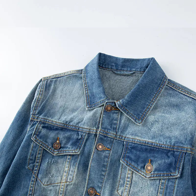 Plus Size Denim Coat Men’s Denim Clothes Jacket - Men’s clothes