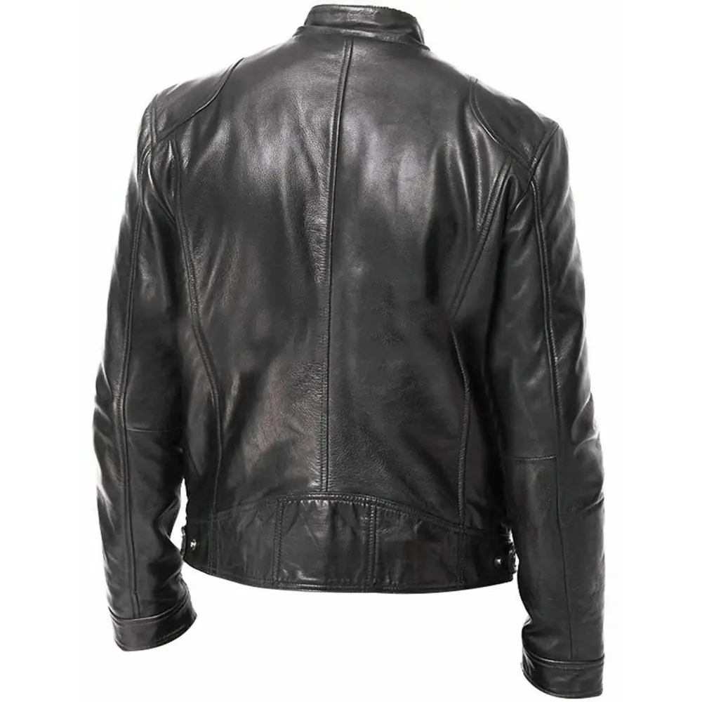 PU Leather Jacket Slim Leather Jacket - Men’s jackets