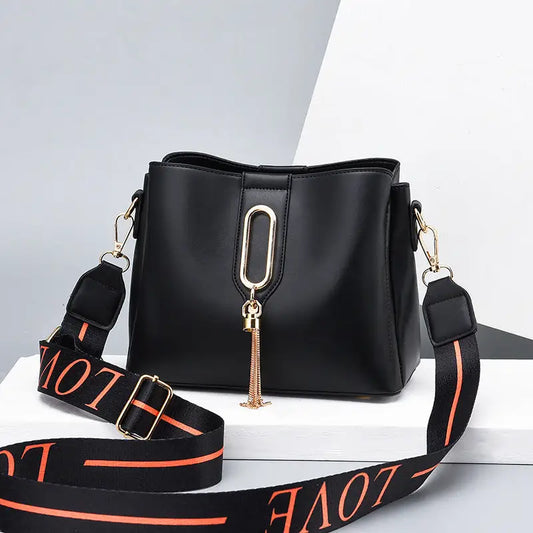 Small Bags Women Women’s Bags Shoulder Messenger Bag All-match Pure Trend Color Casual Handbag - Black