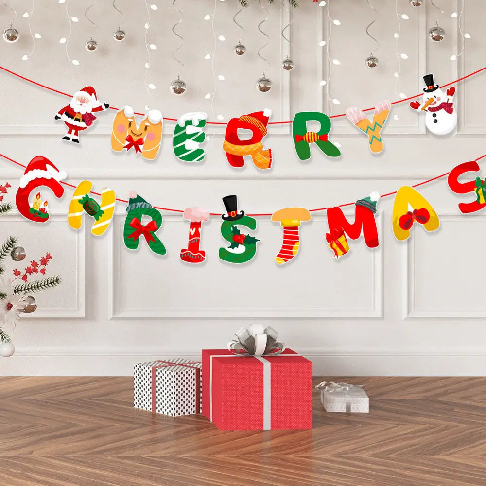 Stylish Christmas Decorations Hanging Flags - Christmas decorations