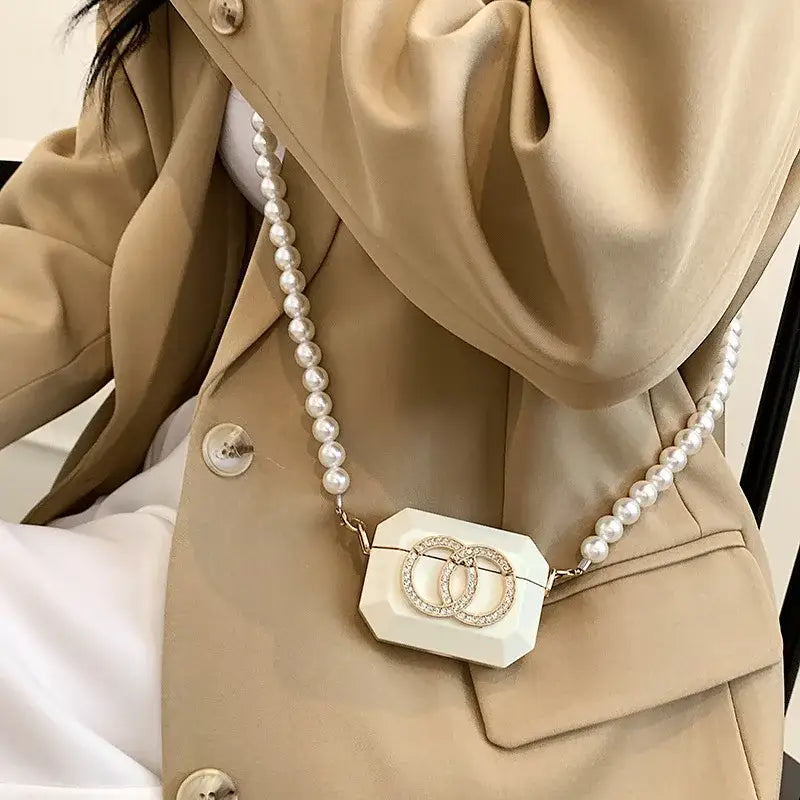 Summer Mini Bags for Women 2021 New Luxury Designer Crossbody Bags Pearl Chain Fashion Coin Purses Party Small Satchel