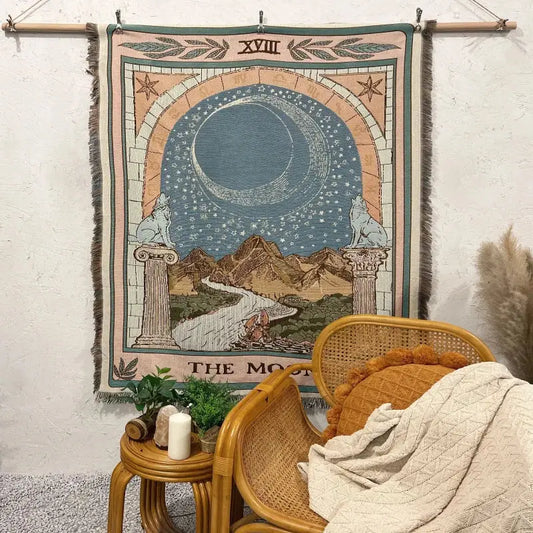 Textile City Ins The Moon Tapestry Camping Blanket Outdoor Bohemian Picnic Blanket Home Decorative Carpet Sofa Cover