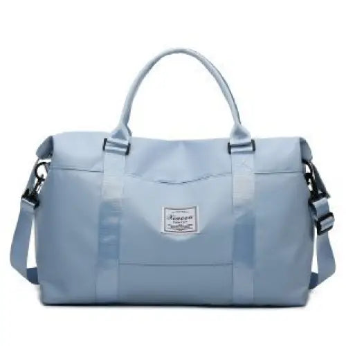 Travel Duffel Bags Sports Fitness Gym Tote Bag Women Weekender Overnight Bag - Light blue / L