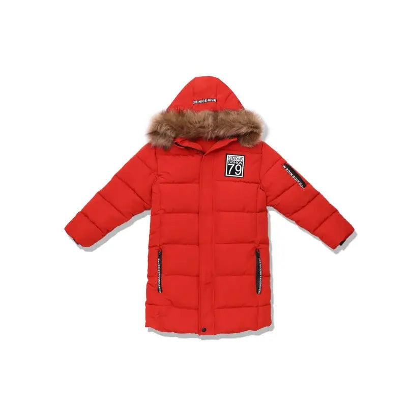 Winter Thicken Windproof Warm Kids Coat Waterproof Children Outerwear Cotton Filler Heavyweight Boys Jackets For 4-14